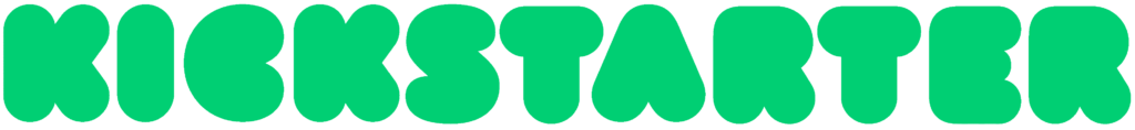 The brand name Kickstarter in green letters